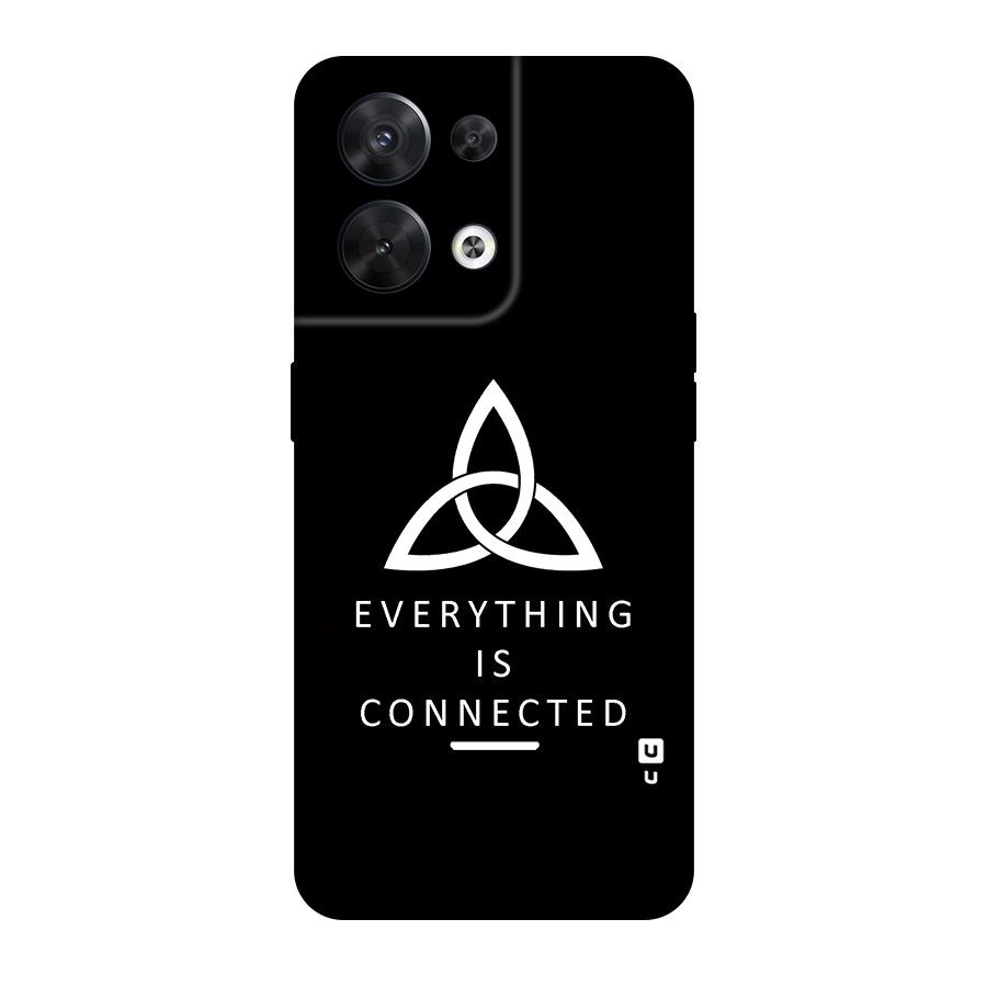 Everything is Connected Typography Original Polycarbonate Back Case for Oppo Reno8 5G