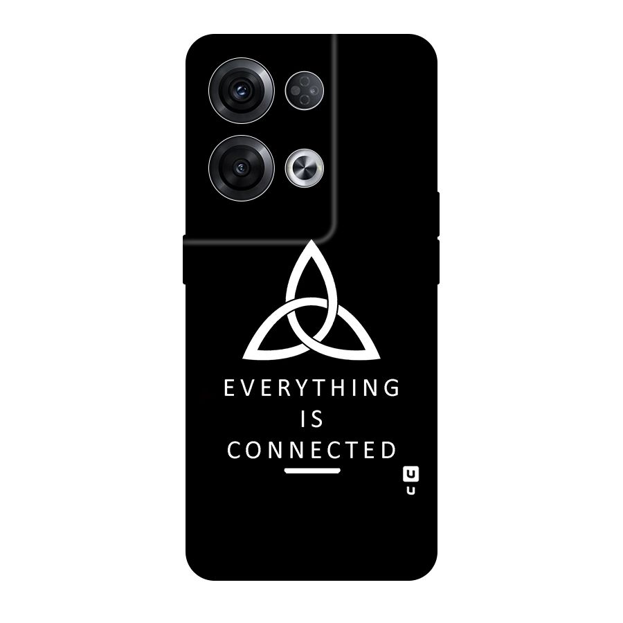 Everything is Connected Typography Original Polycarbonate Back Case for Oppo Reno8 Pro 5G