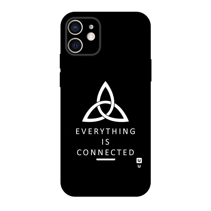 Everything is Connected Typography Original Polycarbonate Back Case for iPhone 12
