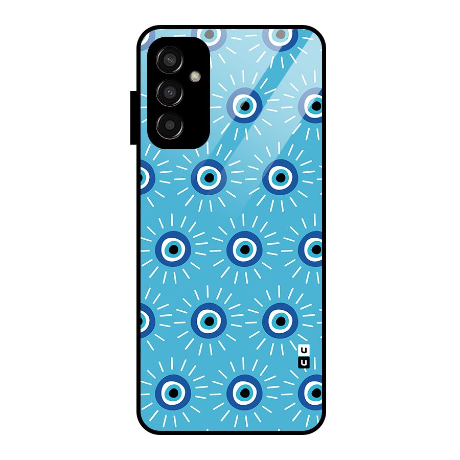 Evil Eves Away Glass Back Case for Galaxy F13