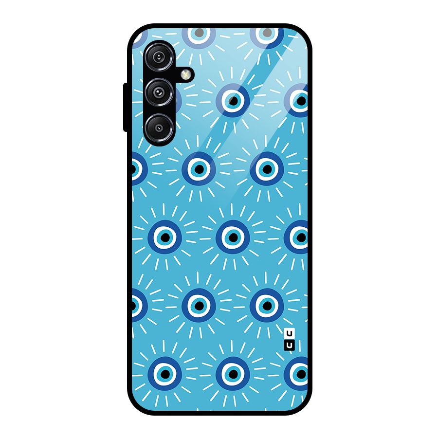 Evil Eves Away Glass Back Case for Galaxy M34 5G