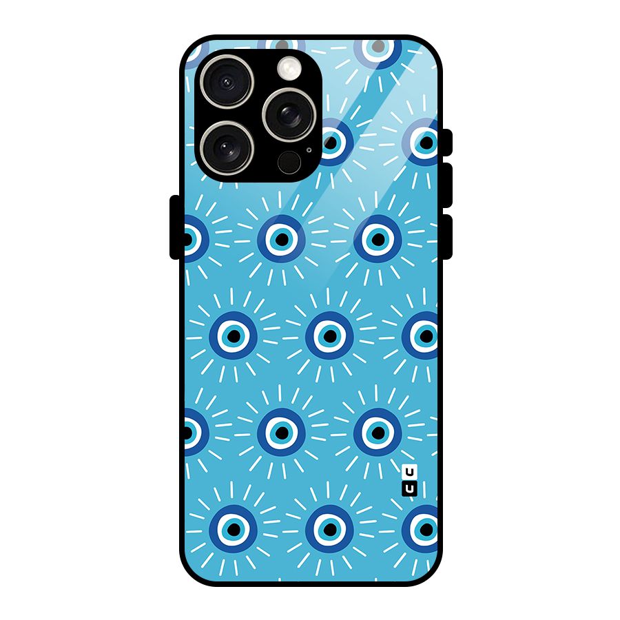 Evil Eves Away Glass Back Case for iPhone 15 Pro Max