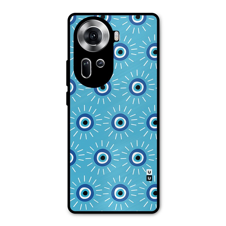 Evil Eves Away Metal Back Case for Oppo Reno11 5G