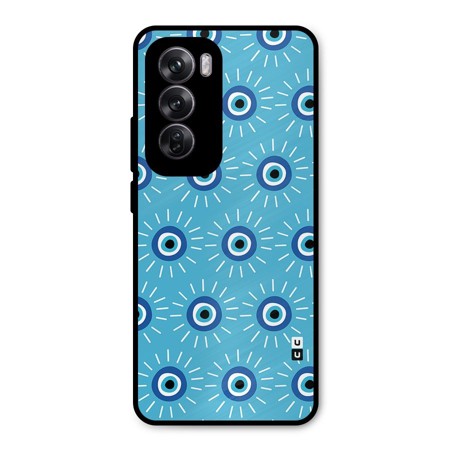 Evil Eves Away Metal Back Case for Oppo Reno12 Pro