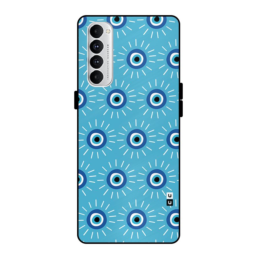 Evil Eves Away Metal Back Case for Oppo Reno4 Pro