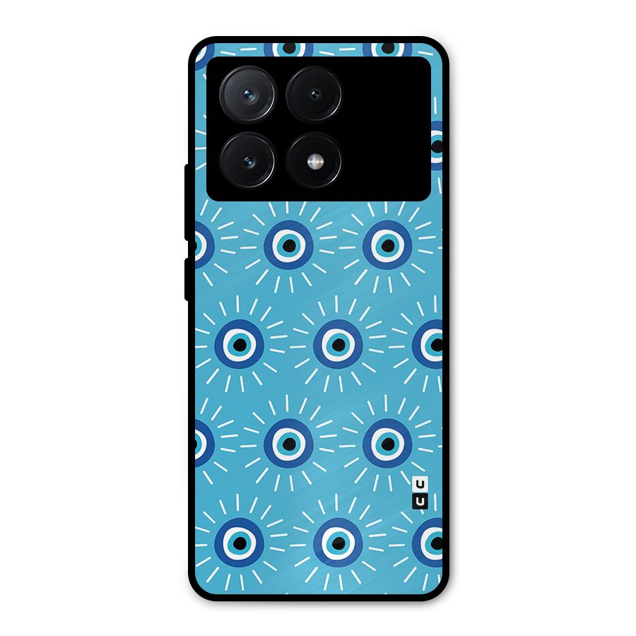 Evil Eves Away Metal Back Case for Poco X6 Pro