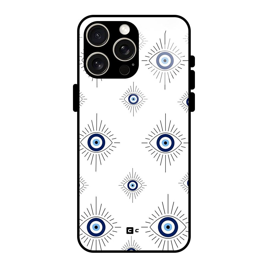 Evil Eye Wall Glass Back Case for iPhone 15 Pro Max