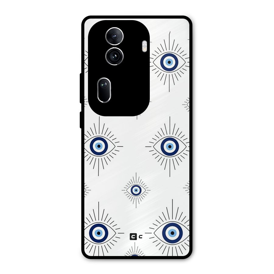 Evil Eye Wall Metal Back Case for Oppo Reno11 Pro 5G