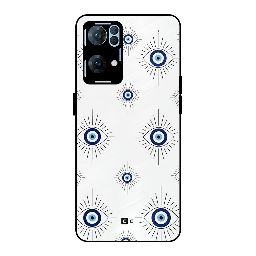 Evil Eye Wall Metal Back Case for Oppo Reno7 Pro 5G