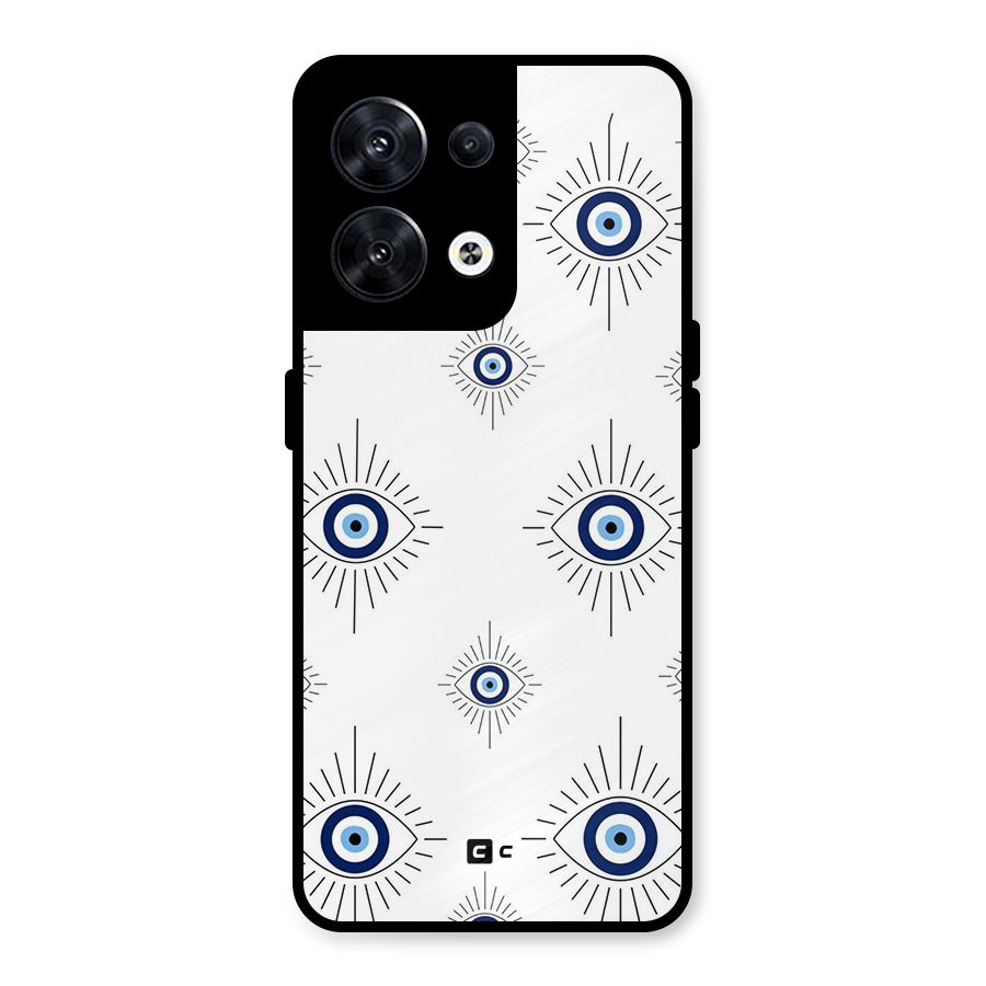 Evil Eye Wall Metal Back Case for Oppo Reno8 5G