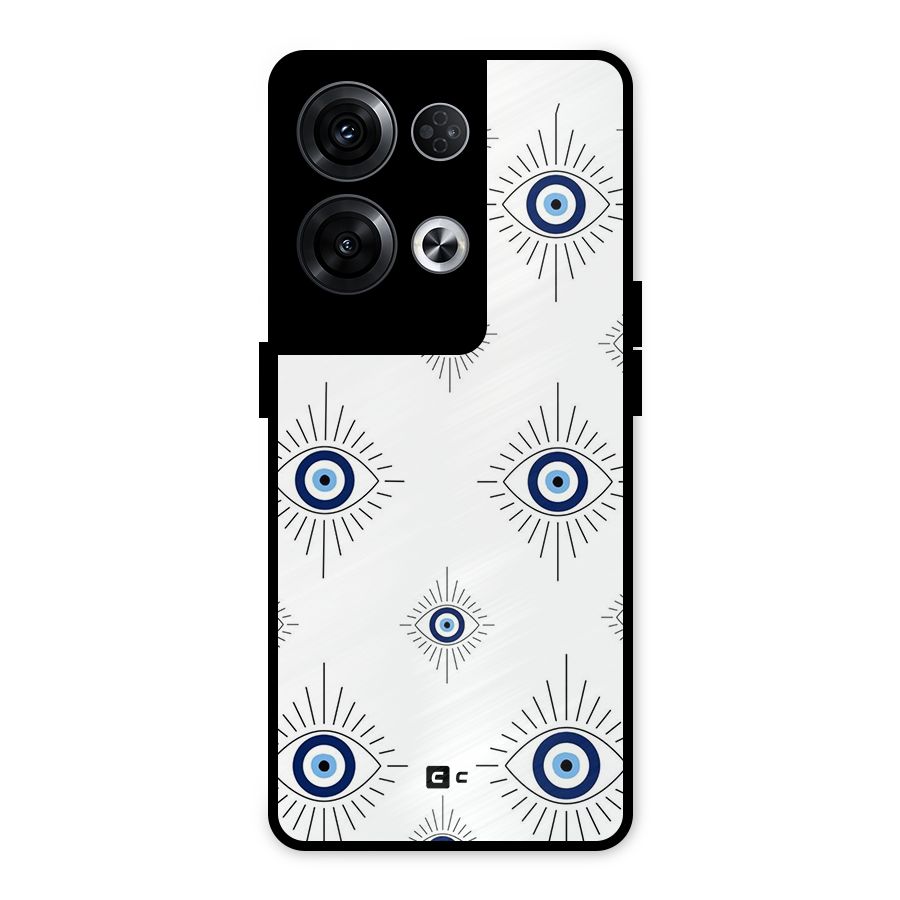 Evil Eye Wall Metal Back Case for Oppo Reno8 Pro 5G