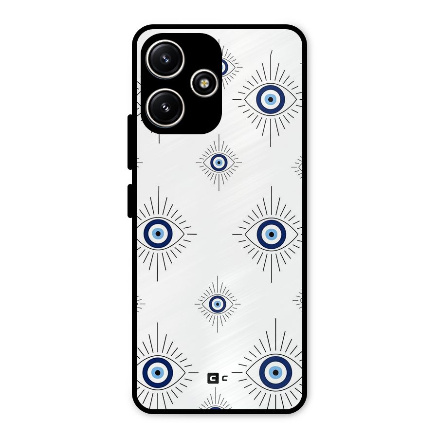 Evil Eye Wall Metal Back Case for Poco M6 Pro