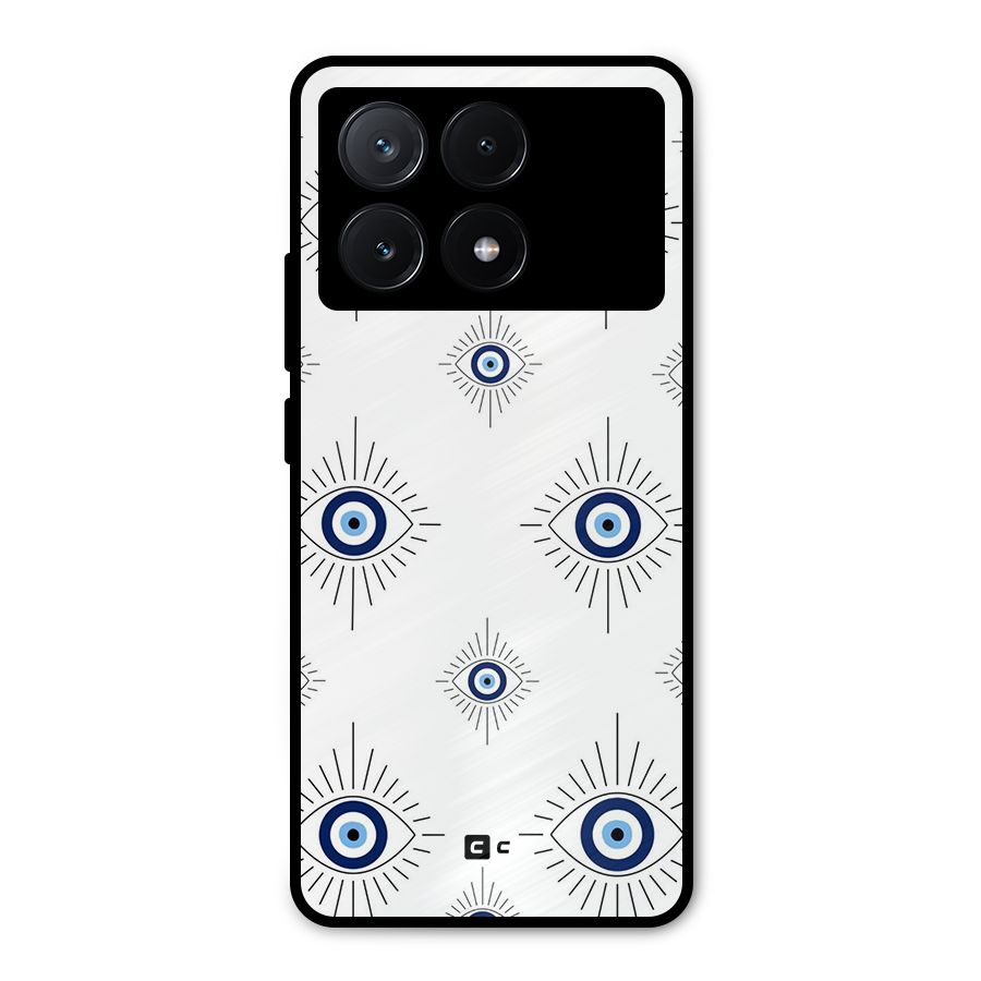 Evil Eye Wall Metal Back Case for Poco X6 Pro