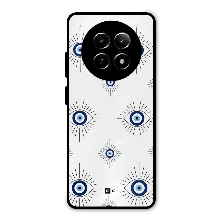 Evil Eye Wall Metal Back Case for Realme 12x 5G