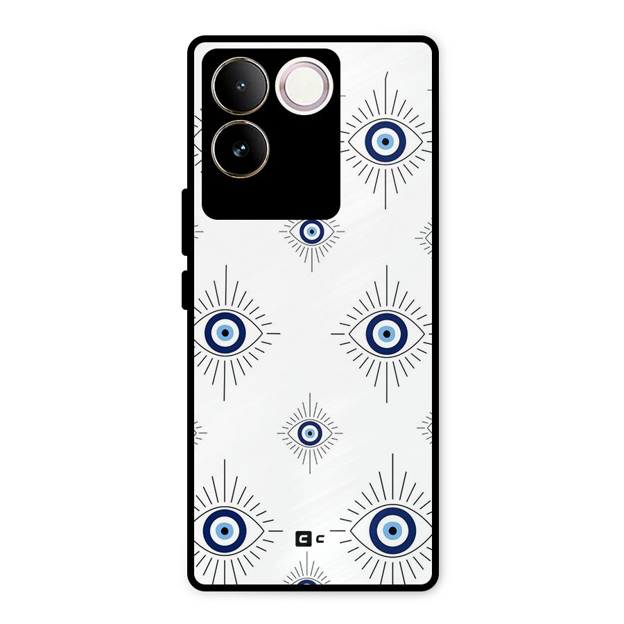 Evil Eye Wall Metal Back Case for Vivo T2 Pro