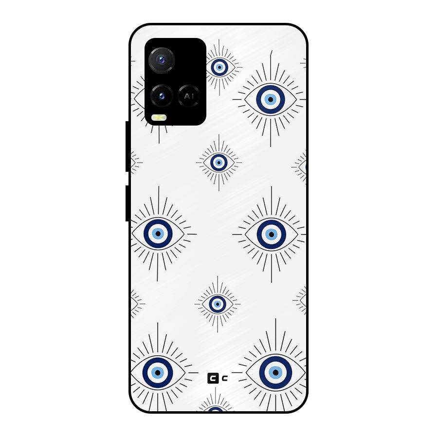 Evil Eye Wall Metal Back Case for Vivo Y21G