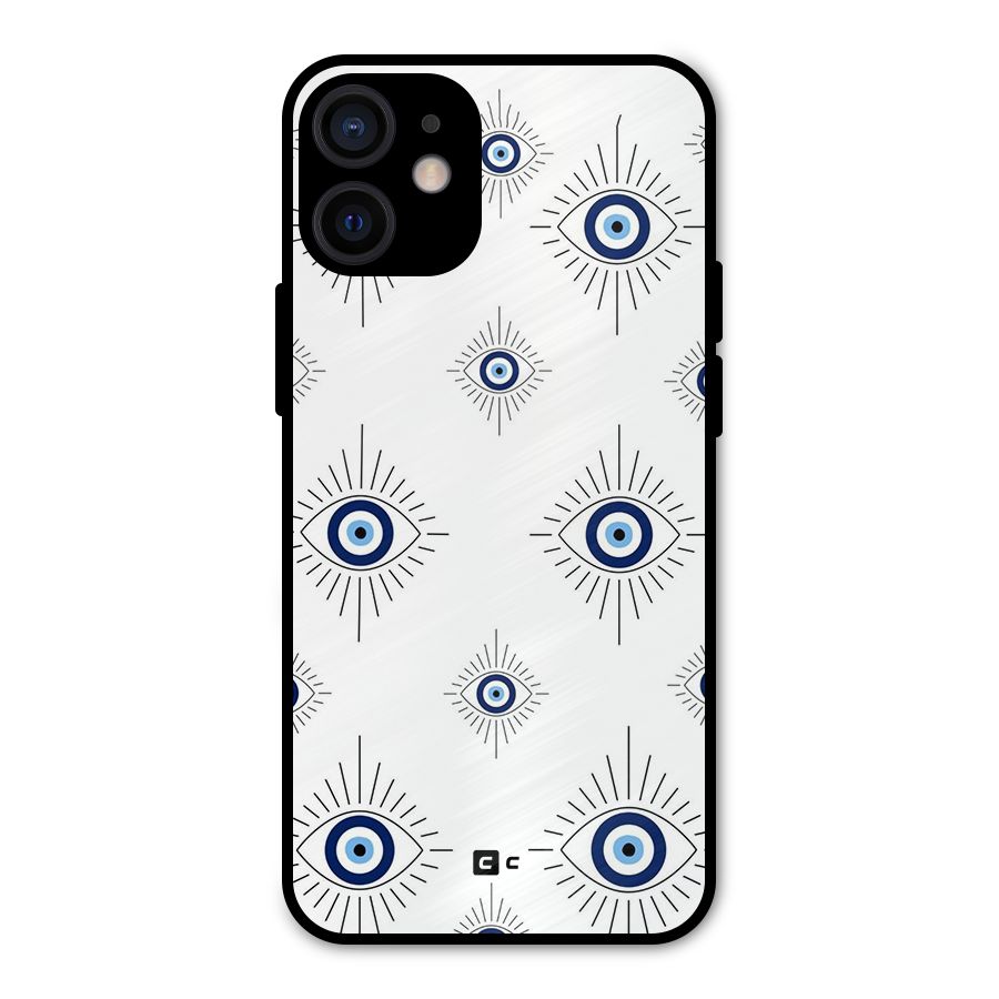 Evil Eye Wall Metal Back Case for iPhone 12 Mini