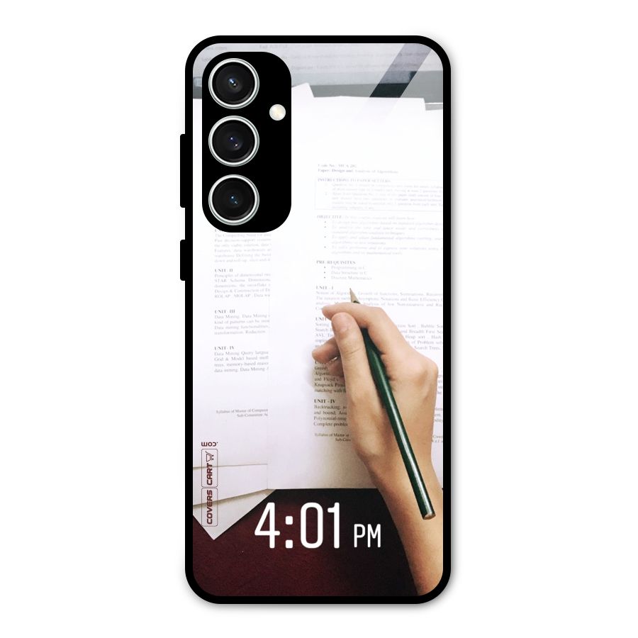 Exam Time Blues Glass Back Case for Galaxy S23 FE
