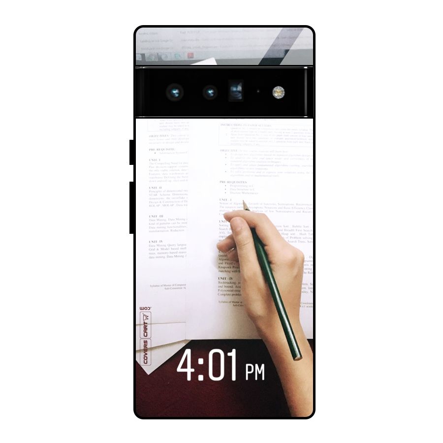 Exam Time Blues Glass Back Case for Google Pixel 6 Pro