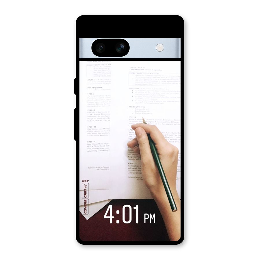 Exam Time Blues Glass Back Case for Google Pixel 7a