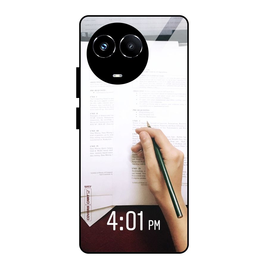 Exam Time Blues Glass Back Case for Realme Narzo 60X