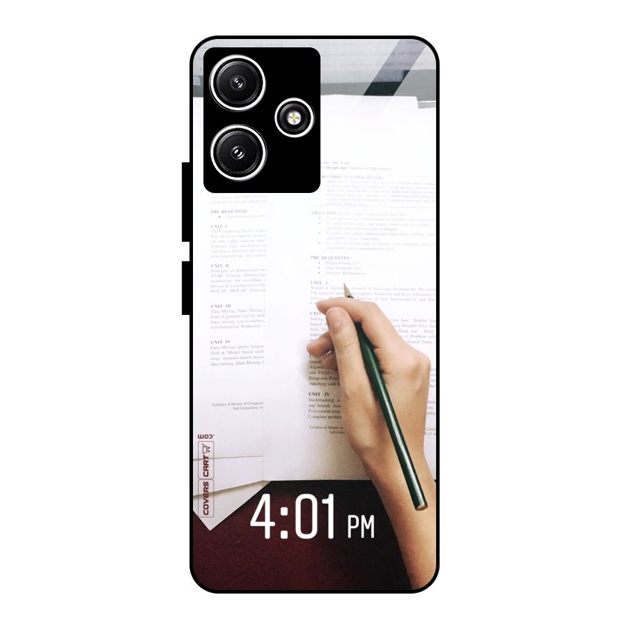 Exam Time Blues Glass Back Case for Redmi 12 5G