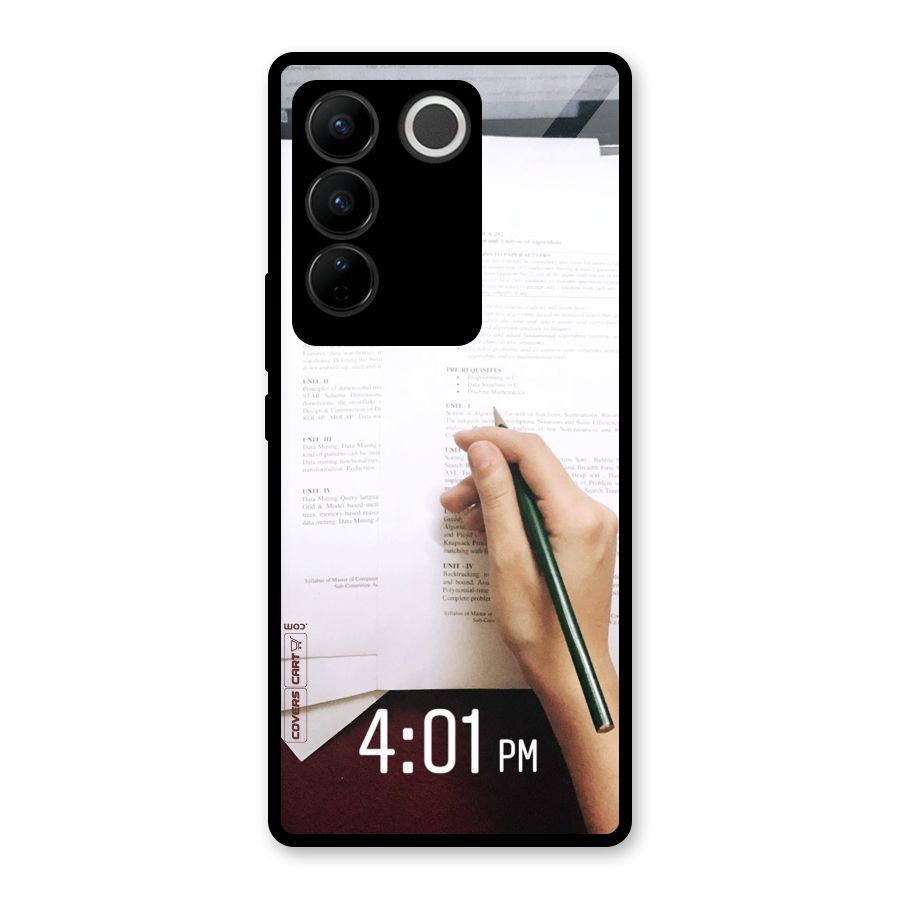 Exam Time Blues Glass Back Case for Vivo V27