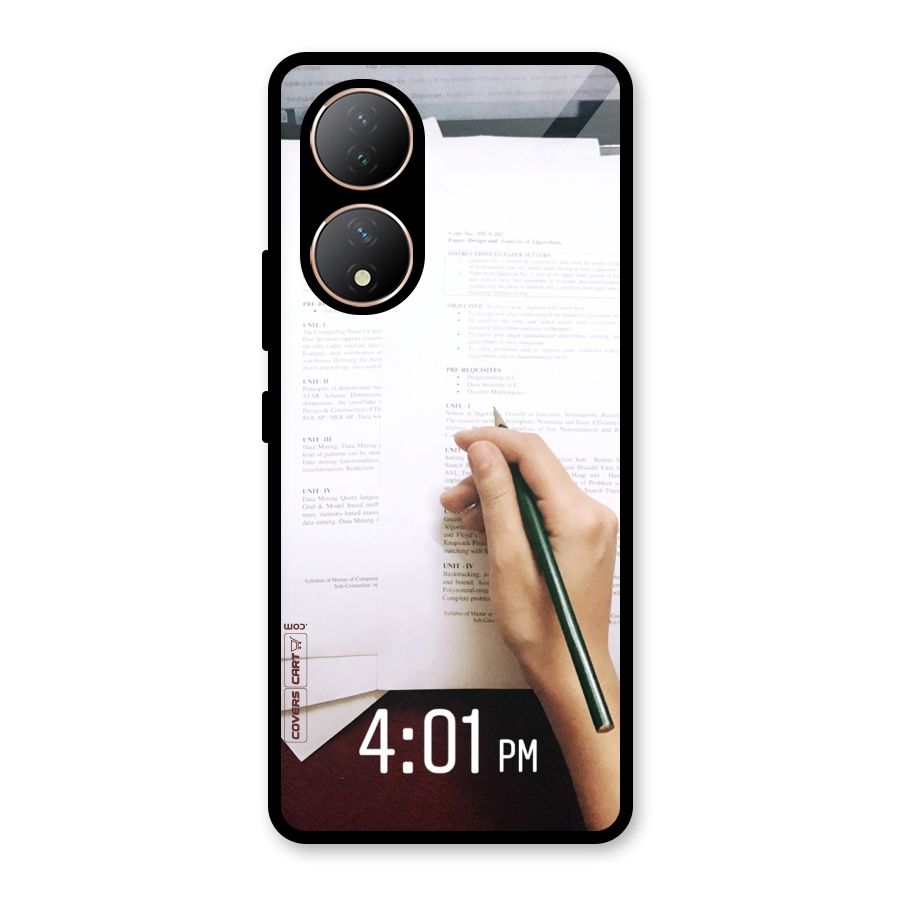 Exam Time Blues Glass Back Case for Vivo Y100A