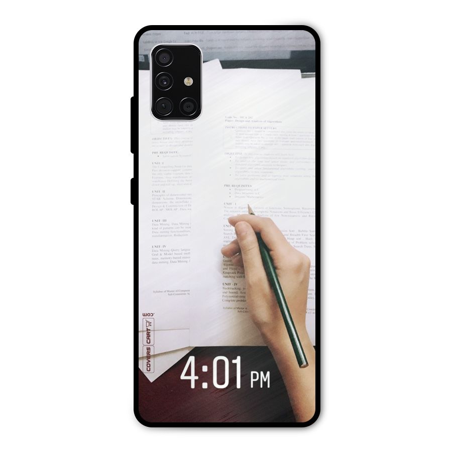 Exam Time Blues Metal Back Case for Galaxy A51