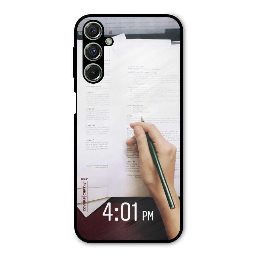 Exam Time Blues Metal Back Case for Galaxy F34