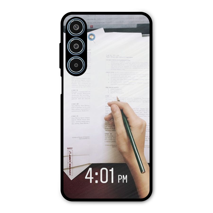 Exam Time Blues Metal Back Case for Galaxy M35