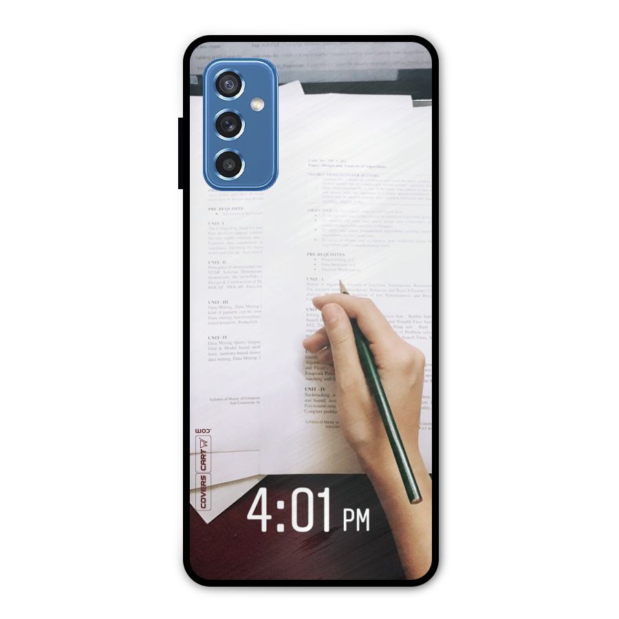 Exam Time Blues Metal Back Case for Galaxy M52 5G