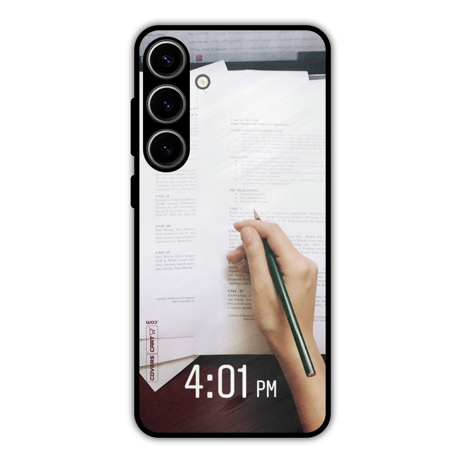 Exam Time Blues Metal Back Case for Galaxy S24 Plus
