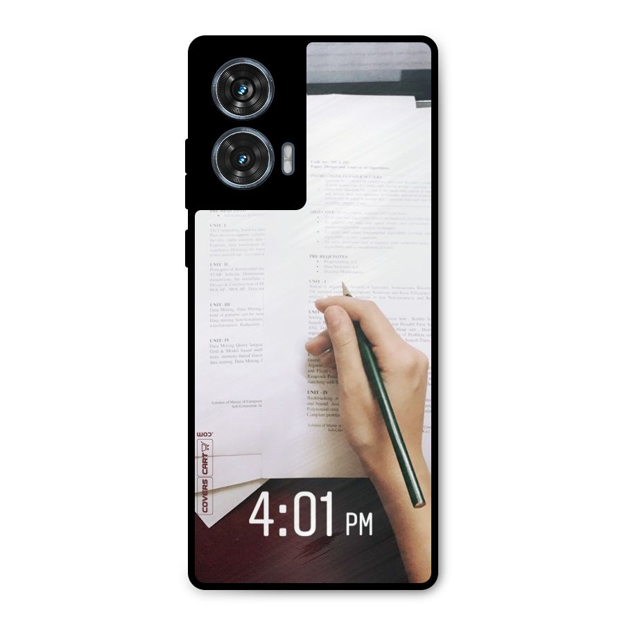 Exam Time Blues Metal Back Case for Motorola Edge 50 Fusion