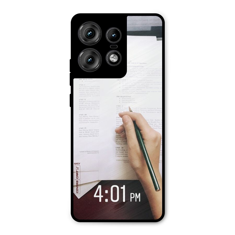 Exam Time Blues Metal Back Case for Motorola Edge 50 Pro
