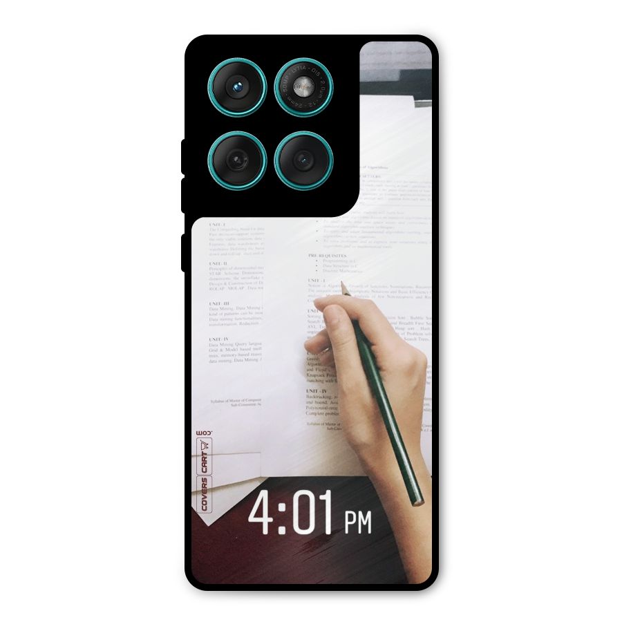 Exam Time Blues Metal Back Case for Motorola Edge 60