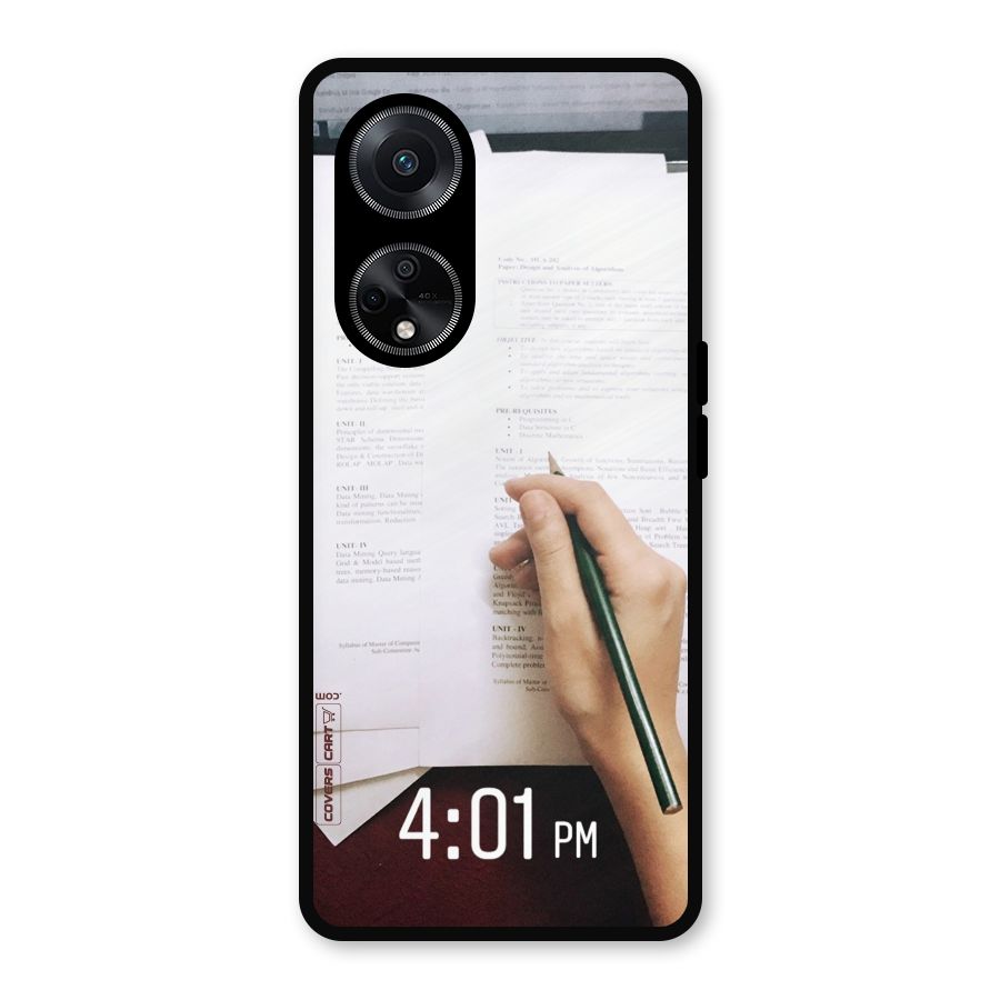 Exam Time Blues Metal Back Case for Oppo F23