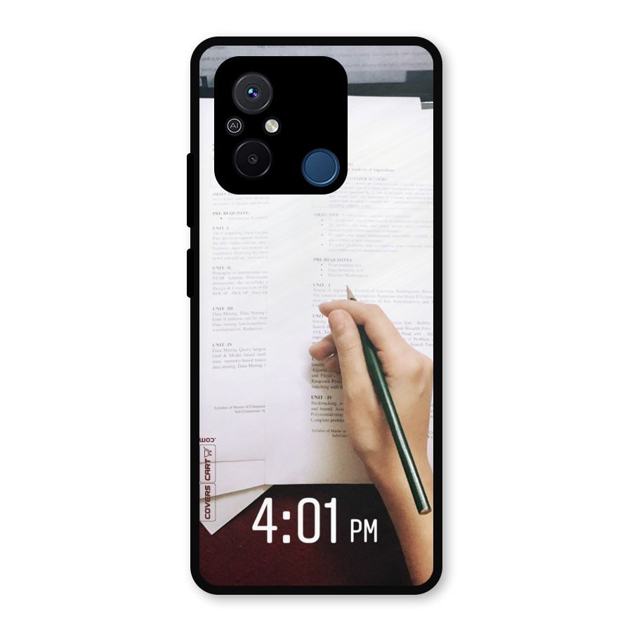 Exam Time Blues Metal Back Case for Poco C55