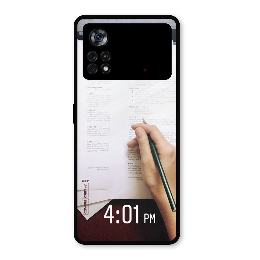 Exam Time Blues Metal Back Case for Poco X4 Pro 5G