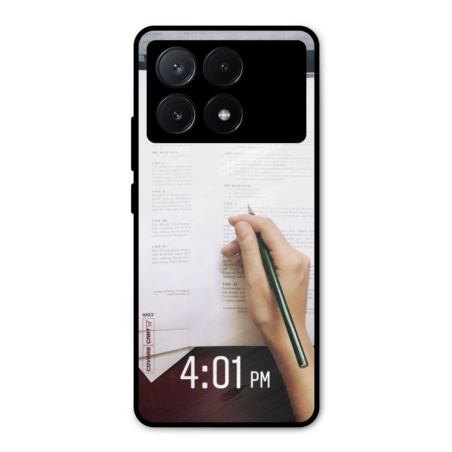 Exam Time Blues Metal Back Case for Poco X6 Pro