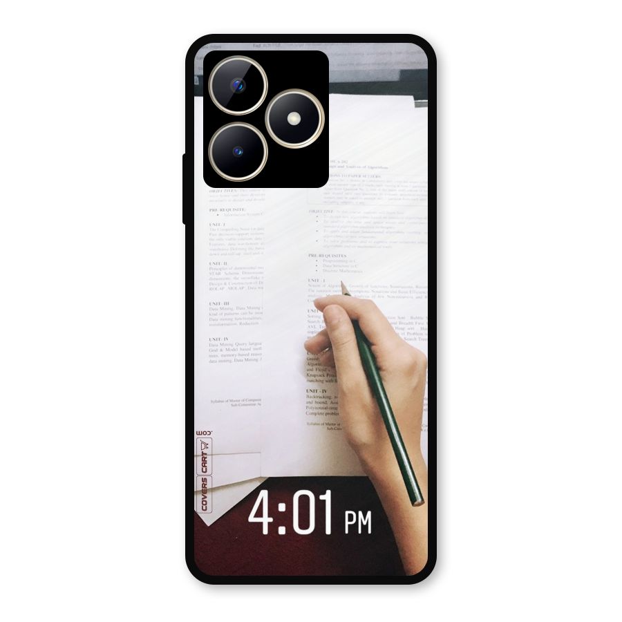 Exam Time Blues Metal Back Case for Realme C53