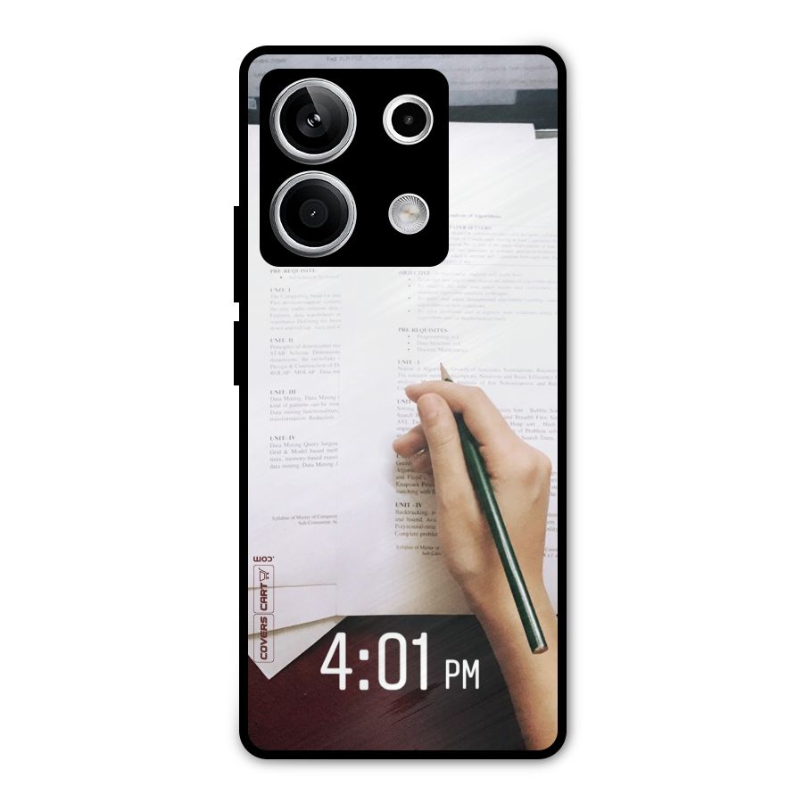 Exam Time Blues Metal Back Case for Redmi Note 13 5G