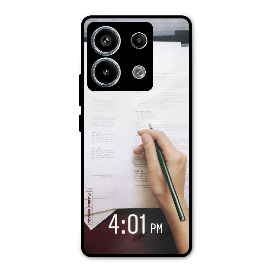 Exam Time Blues Metal Back Case for Redmi Note 13 Pro 5G