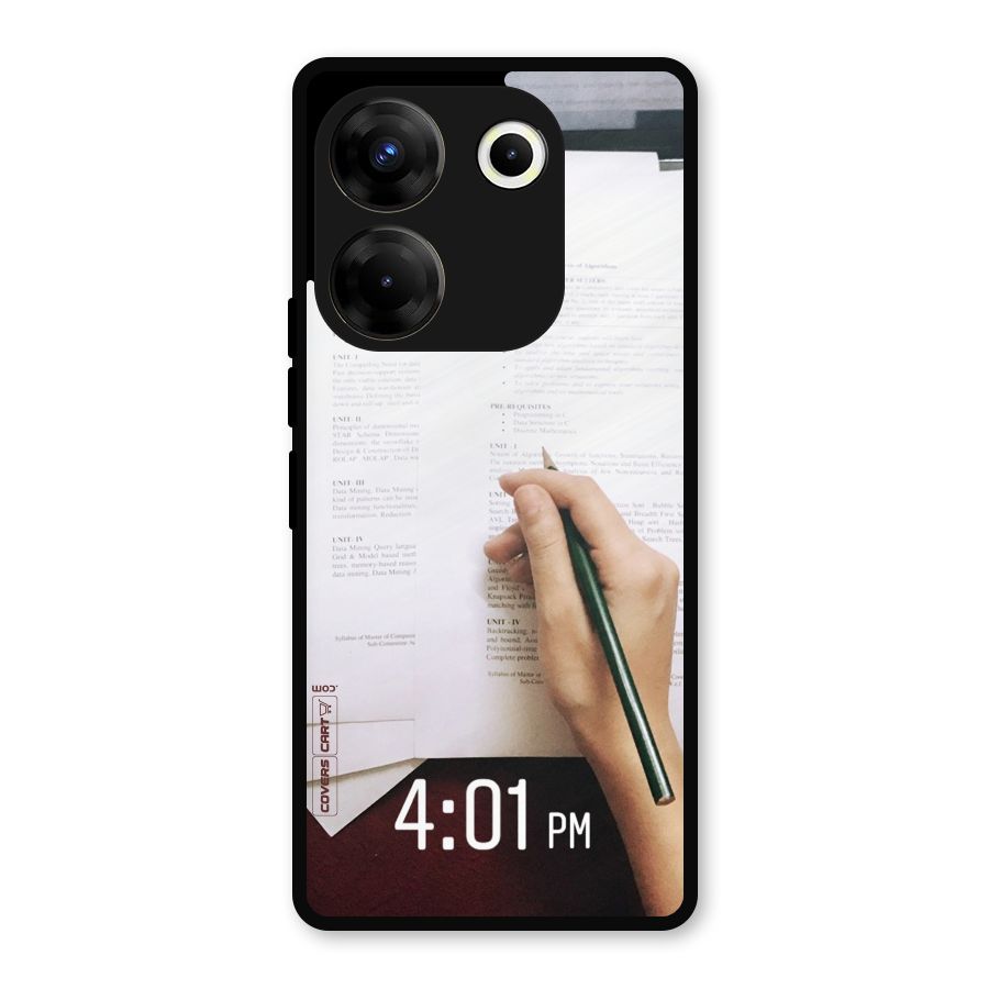 Exam Time Blues Metal Back Case for Tecno Camon 20