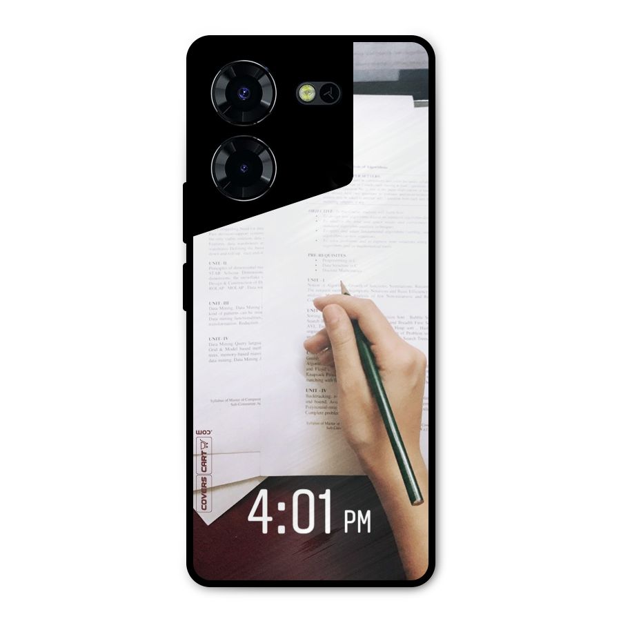 Exam Time Blues Metal Back Case for Tecno Pova 5 Pro 5G