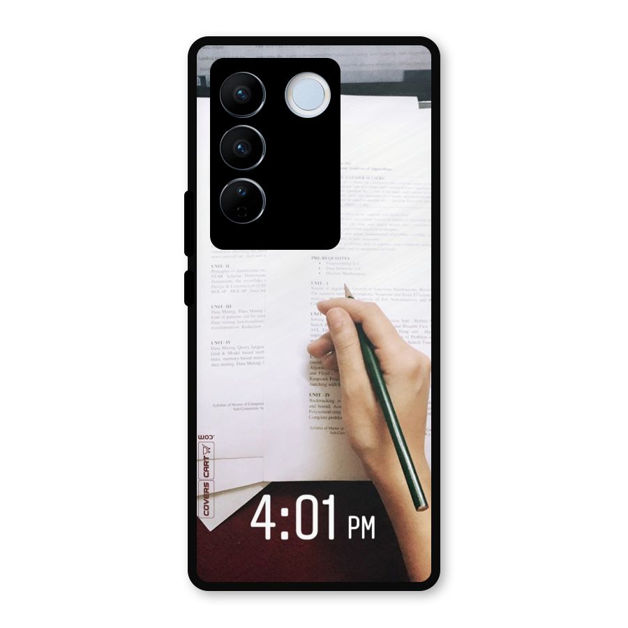 Exam Time Blues Metal Back Case for Vivo V27