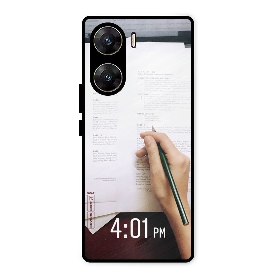 Exam Time Blues Metal Back Case for Vivo V29e