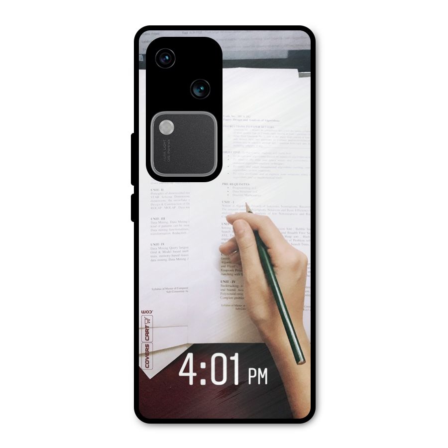 Exam Time Blues Metal Back Case for Vivo V30 Pro