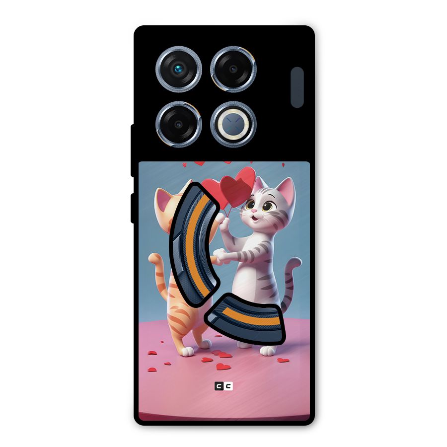 Exchanging Hearts Metal Back Case for Infinix GT 20 Pro