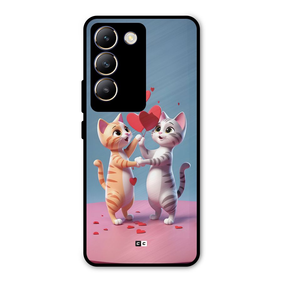 Exchanging Hearts Metal Back Case for Vivo T3 5G